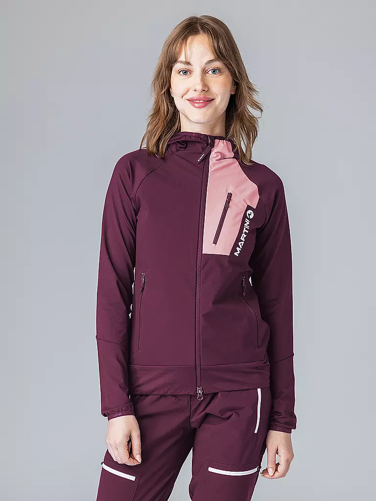 MARTINI | Damen Hybridjacke Yalca Hoodie | beere