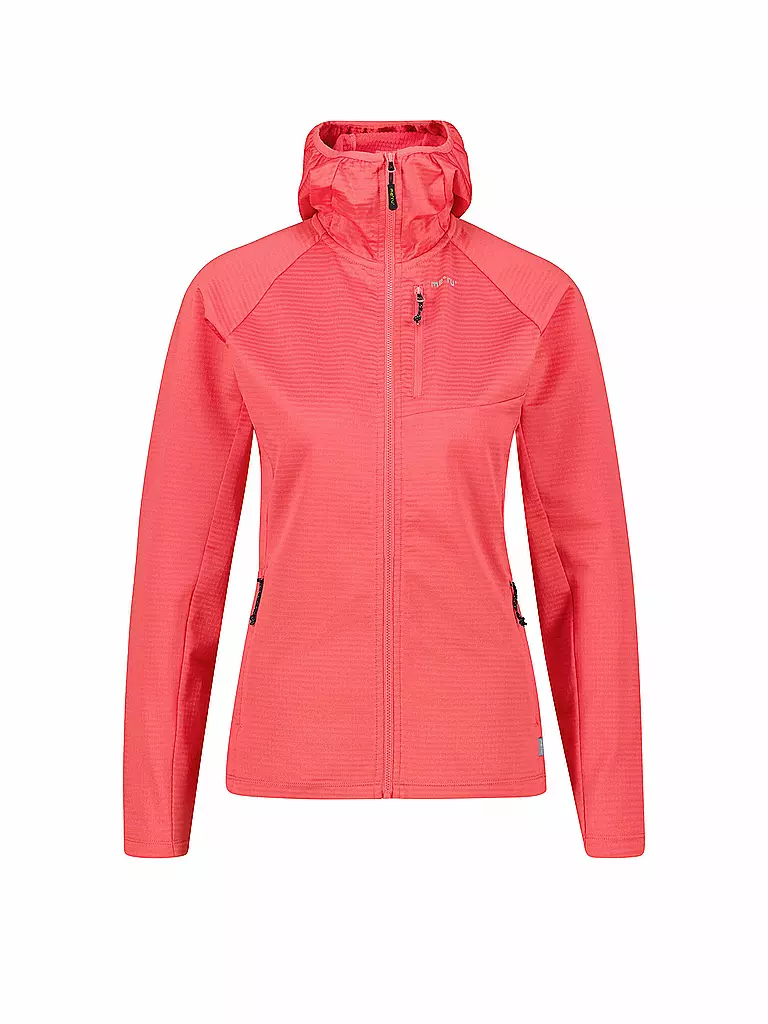 MERU | Damen Fleecejacke Highfields Hoodie | koralle