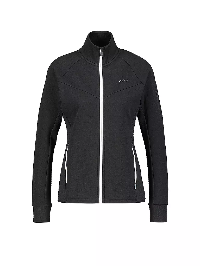 MERU | Damen Fleecejacke Kivik Waffelfleece | schwarz