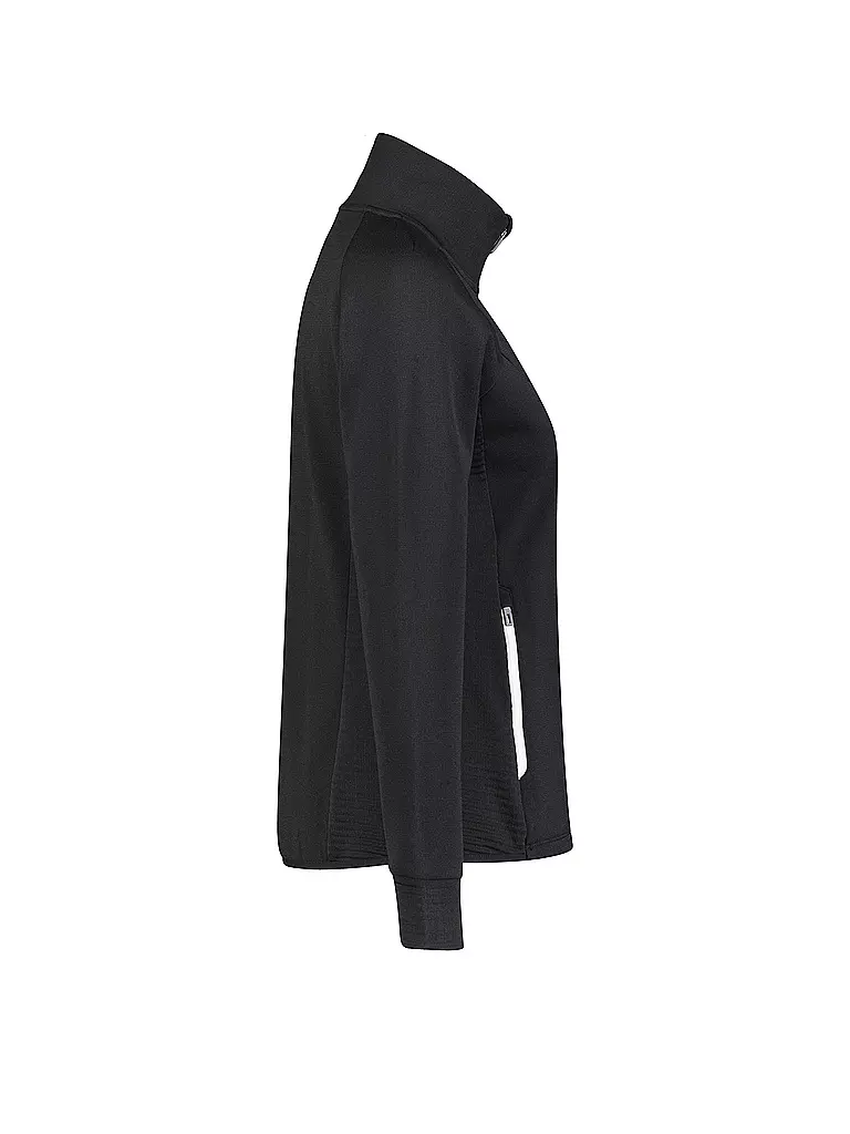 MERU | Damen Fleecejacke Kivik Waffelfleece | schwarz