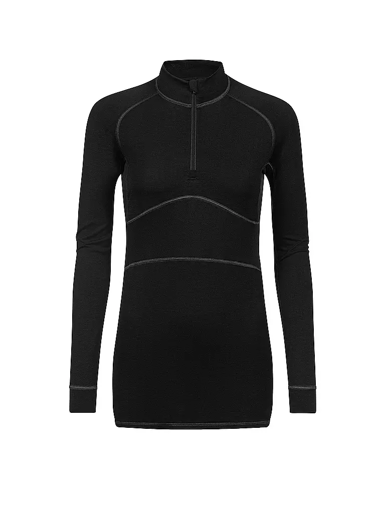 MEY | Damen Unterzieh Zipshirt PRFRMNC+ | schwarz