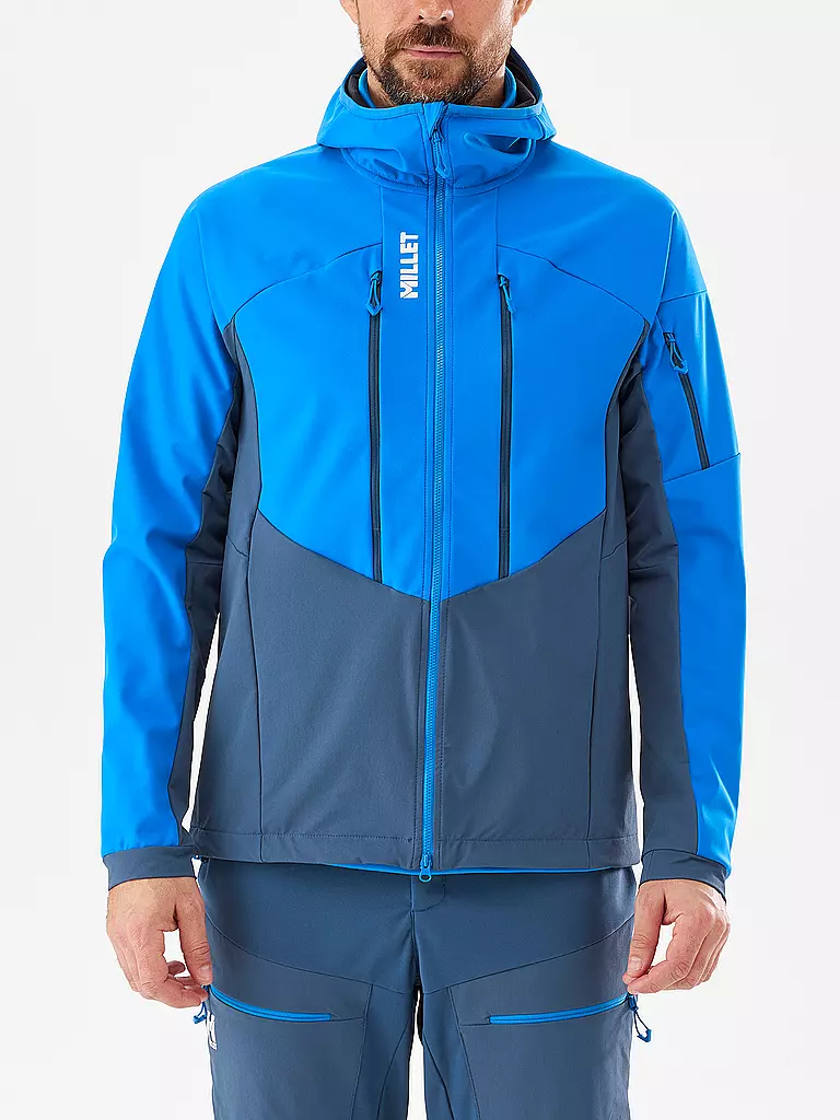 MILLET | Herren Touren Softshelljacke White Shield Hoodie | blau