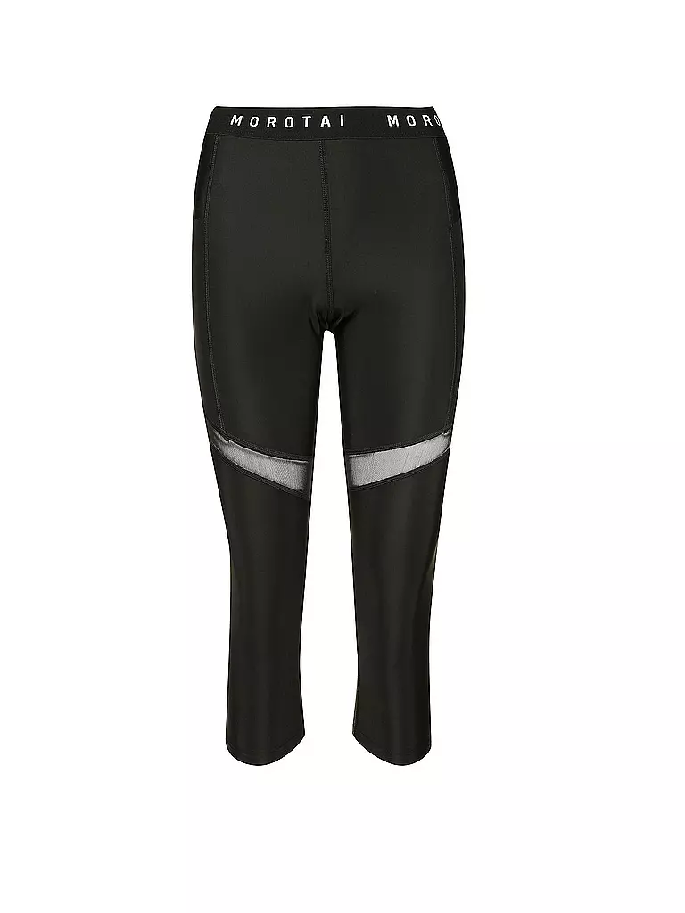 MOROTAI | Damen Capri Performance Tights | schwarz