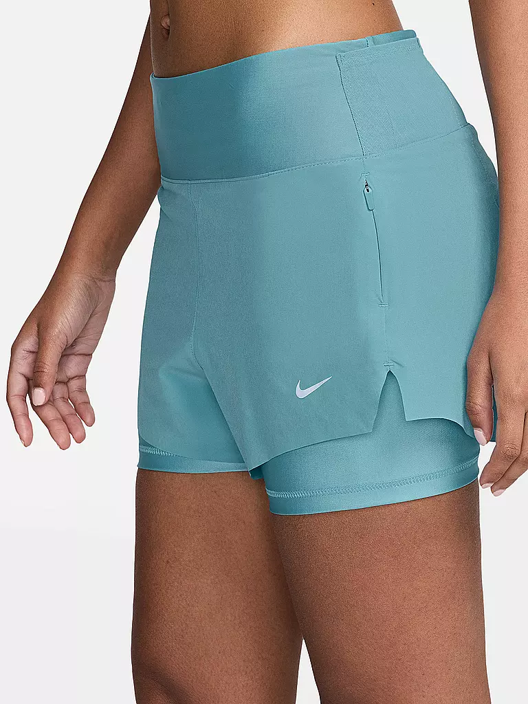 NIKE | Damen 2in1 Laufshort Dri-FIT Swift | hellblau