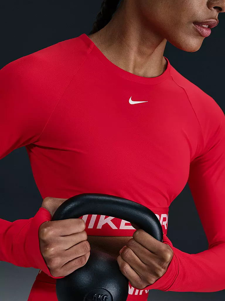 NIKE | Damen Fitnessshirt Crop Nike Pro 365 | rot