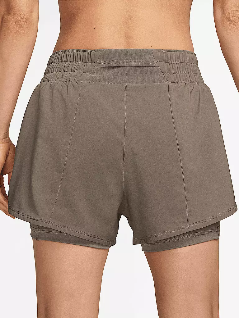 NIKE | Damen Fitnessshort One 2in1 3Inch | braun