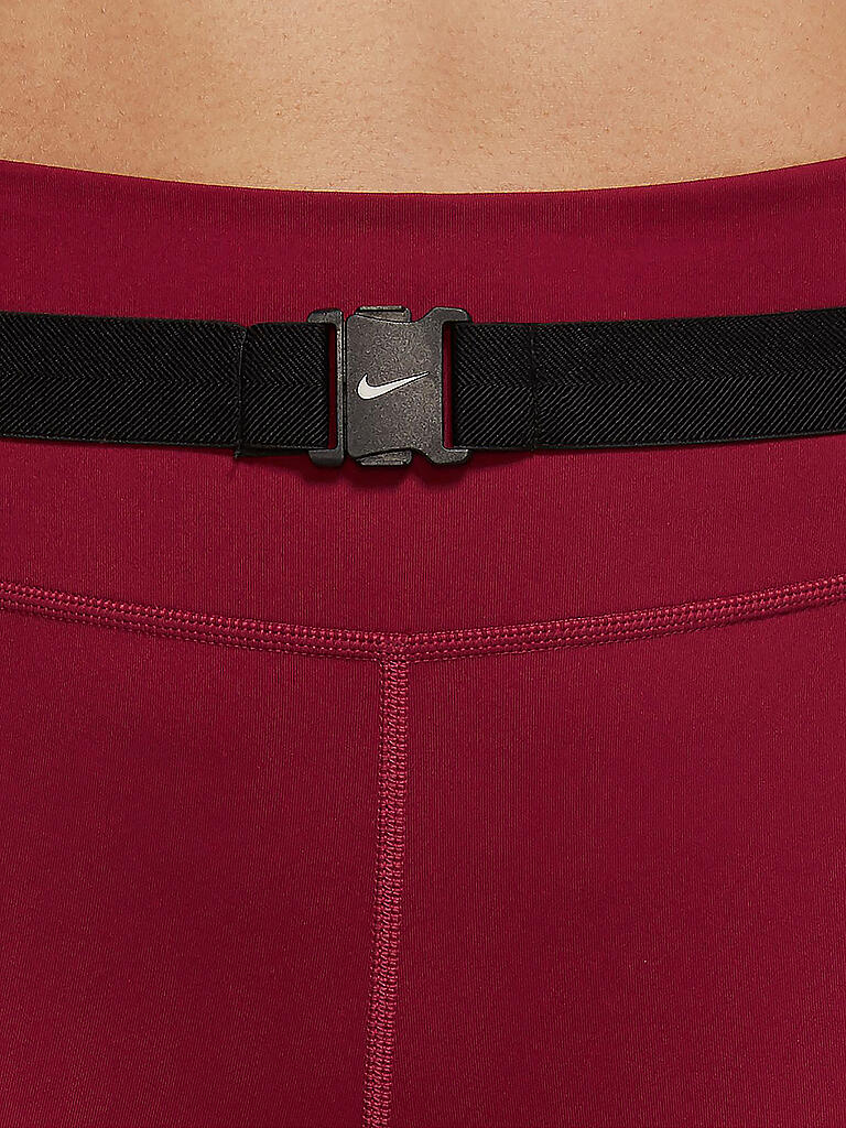 Nike Damen Fitnesstight Dri Fit One Luxe Buckle Rot