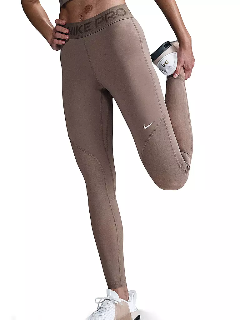 NIKE | Damen Fitnesstight NP DF GG Mesh | braun