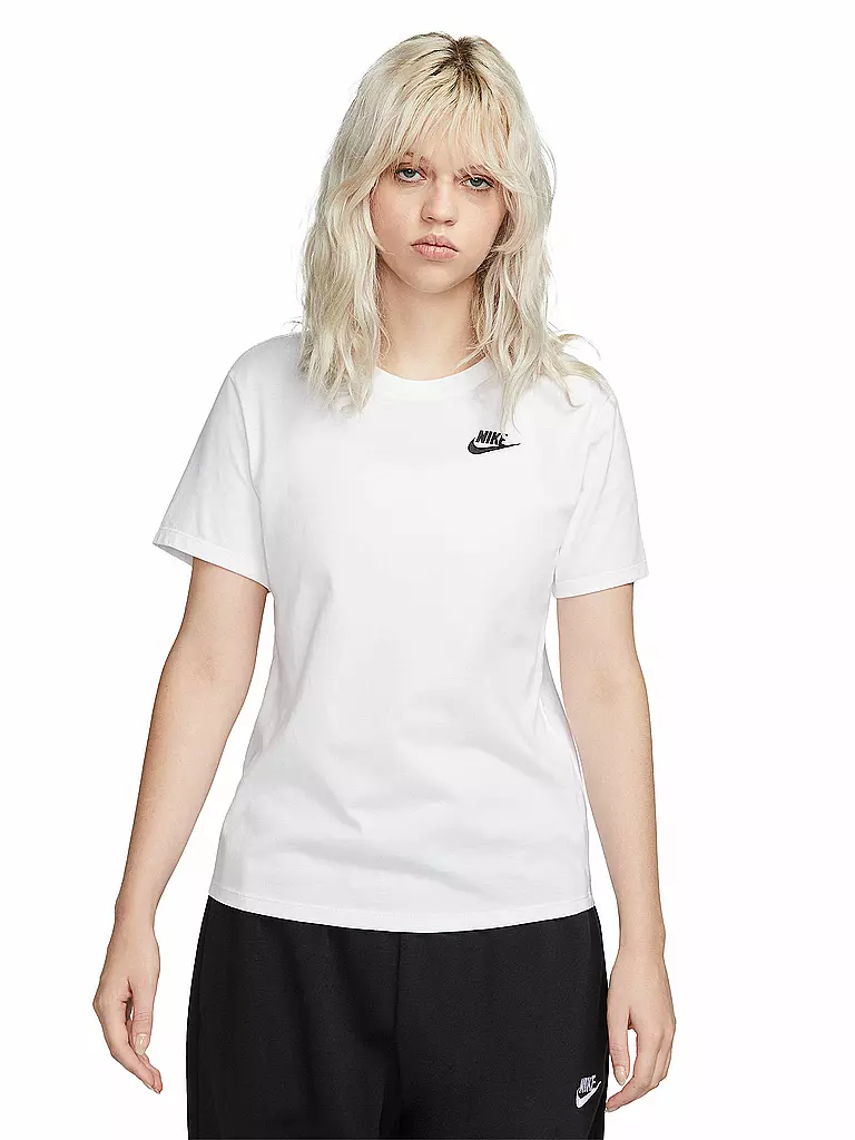 NIKE | Damen T-Shirt Sportswear Club Essentials | weiss