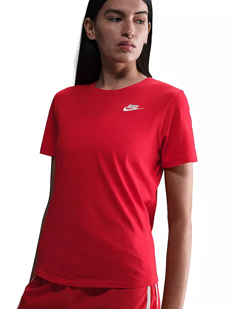 NIKE | Damen T-Shirt Sportswear Club Essentials | dunkelgrün