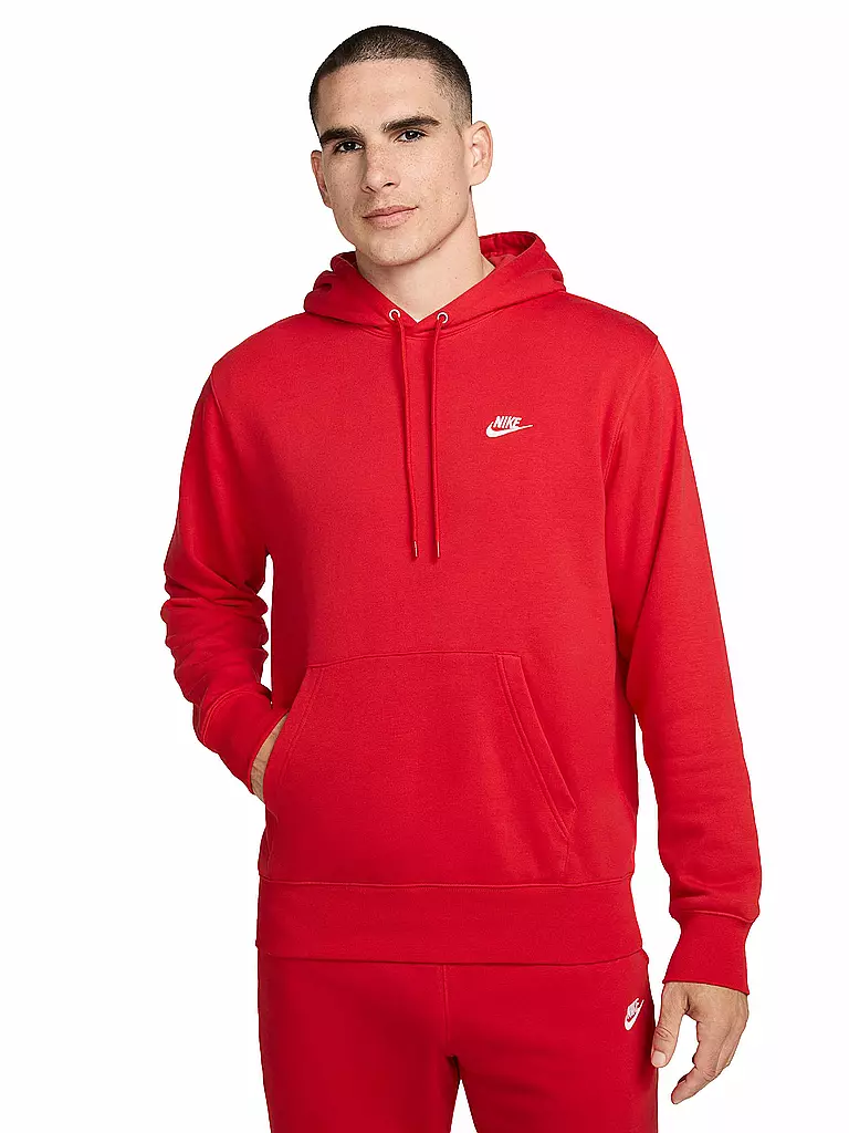 NIKE | Herren Hoodie NK Club French Terry | rot