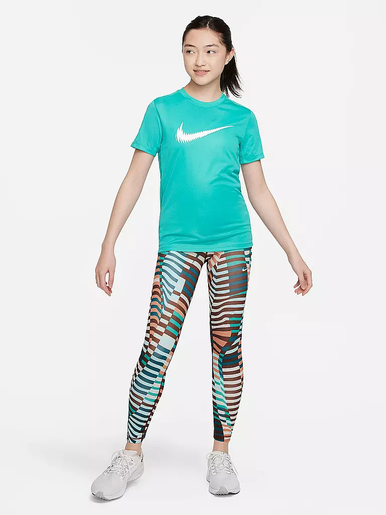 NIKE | Mädchen Fitnesstight Dri-FIT | petrol