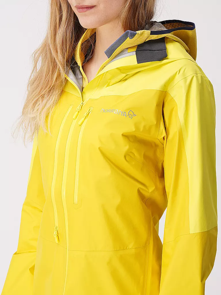 NORRØNA | Damen Wanderjacke falketind  Gore-Tex Paclite | gelb