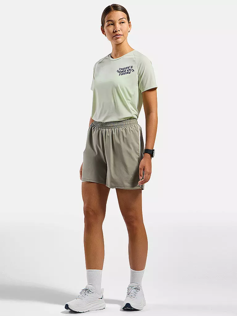 ODLO | Damen Laufshirt Essentials Print | hellgrün