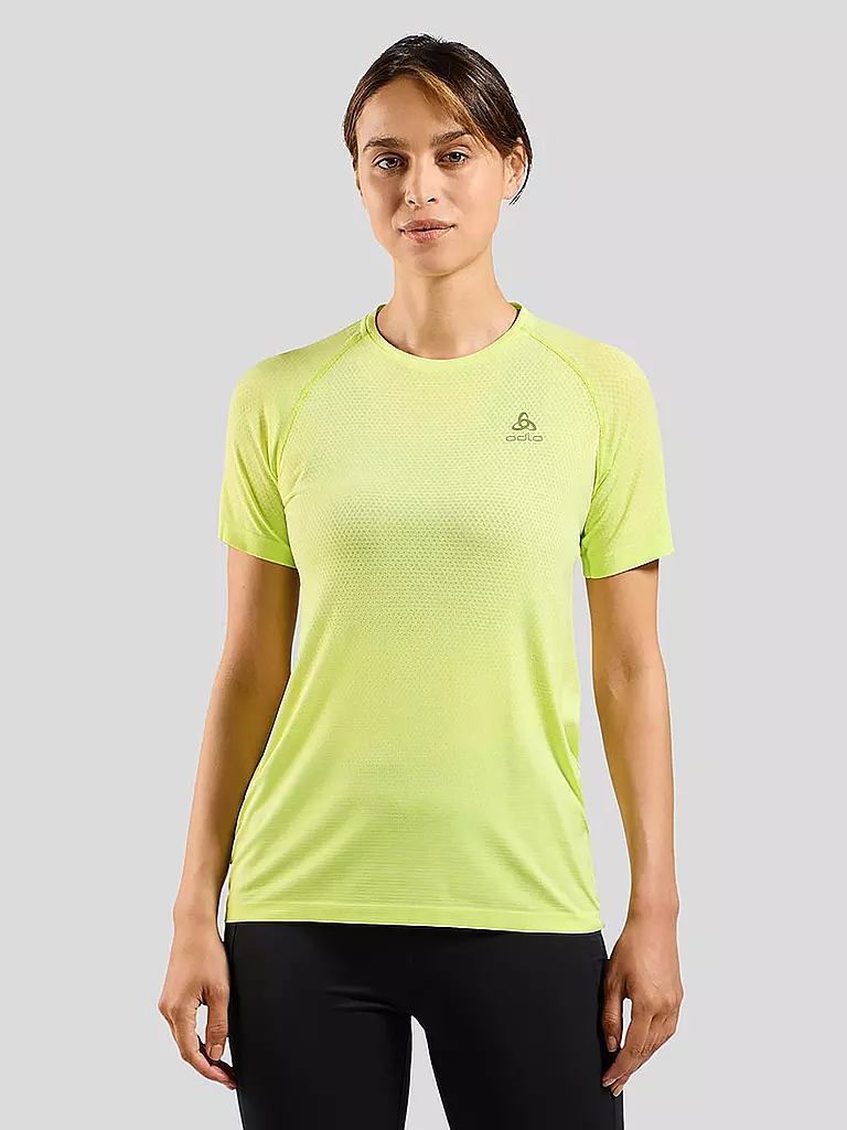 ODLO | Damen Laufshirt Essentials Seamless | gelb