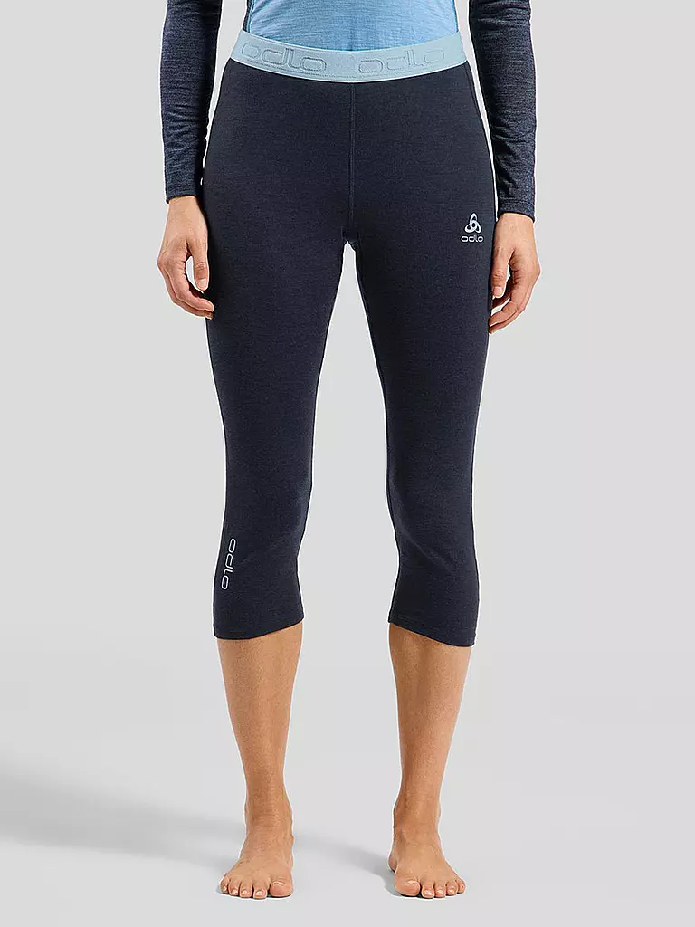 ODLO | Damen Unterzieh Tight Revelstoke Performance Wool Warm 3/4 | dunkelblau