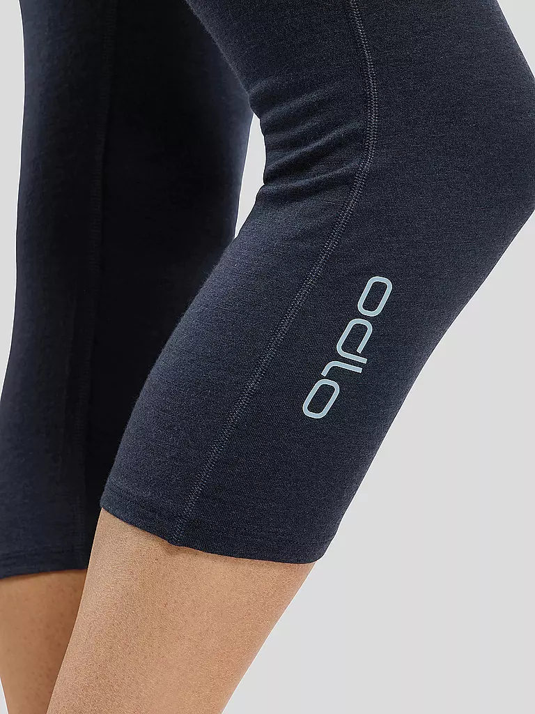 ODLO | Damen Unterzieh Tight Revelstoke Performance Wool Warm 3/4 | dunkelblau