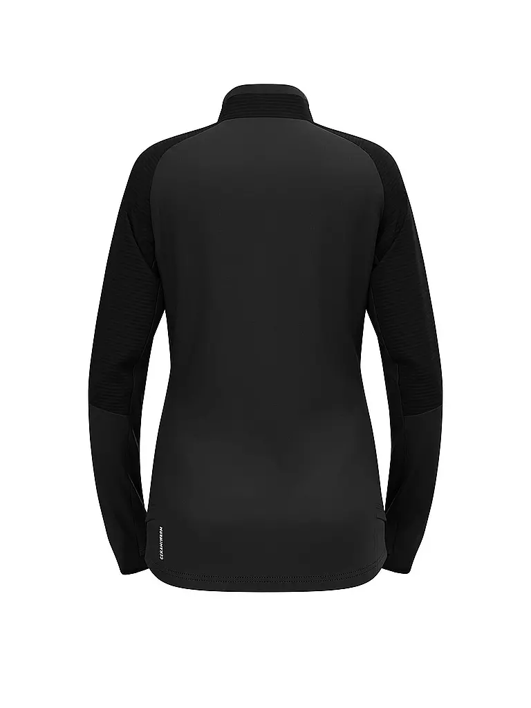 ODLO | Damen Unterzieh Zipshirt Descent Ceramiwarm | schwarz