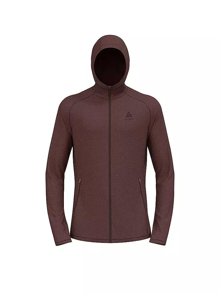 ODLO | Herren Fleecejacke Tencia Hoodie | dunkelrot