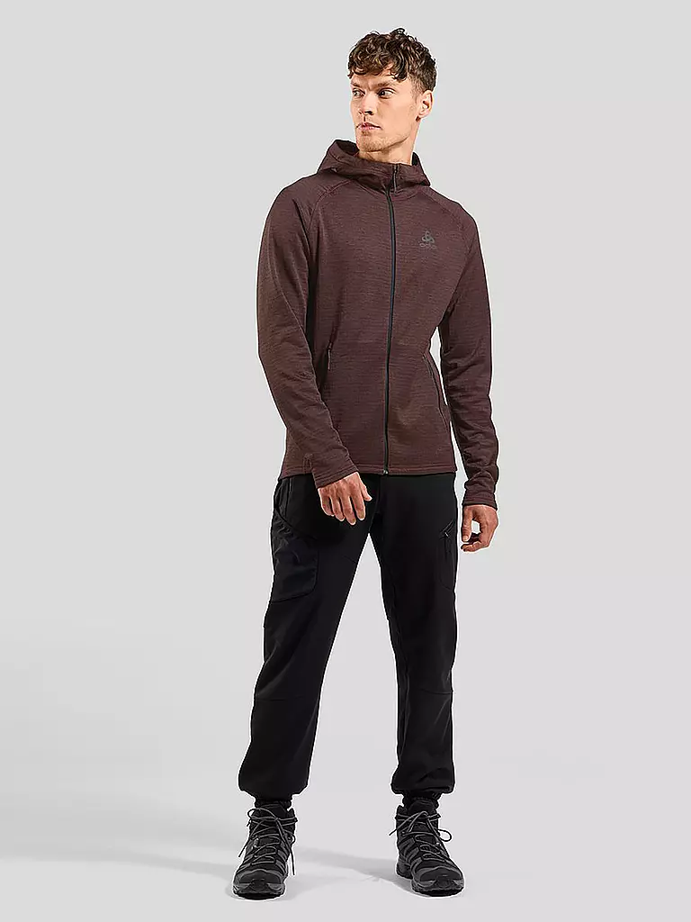 ODLO | Herren Fleecejacke Tencia Hoodie | dunkelrot