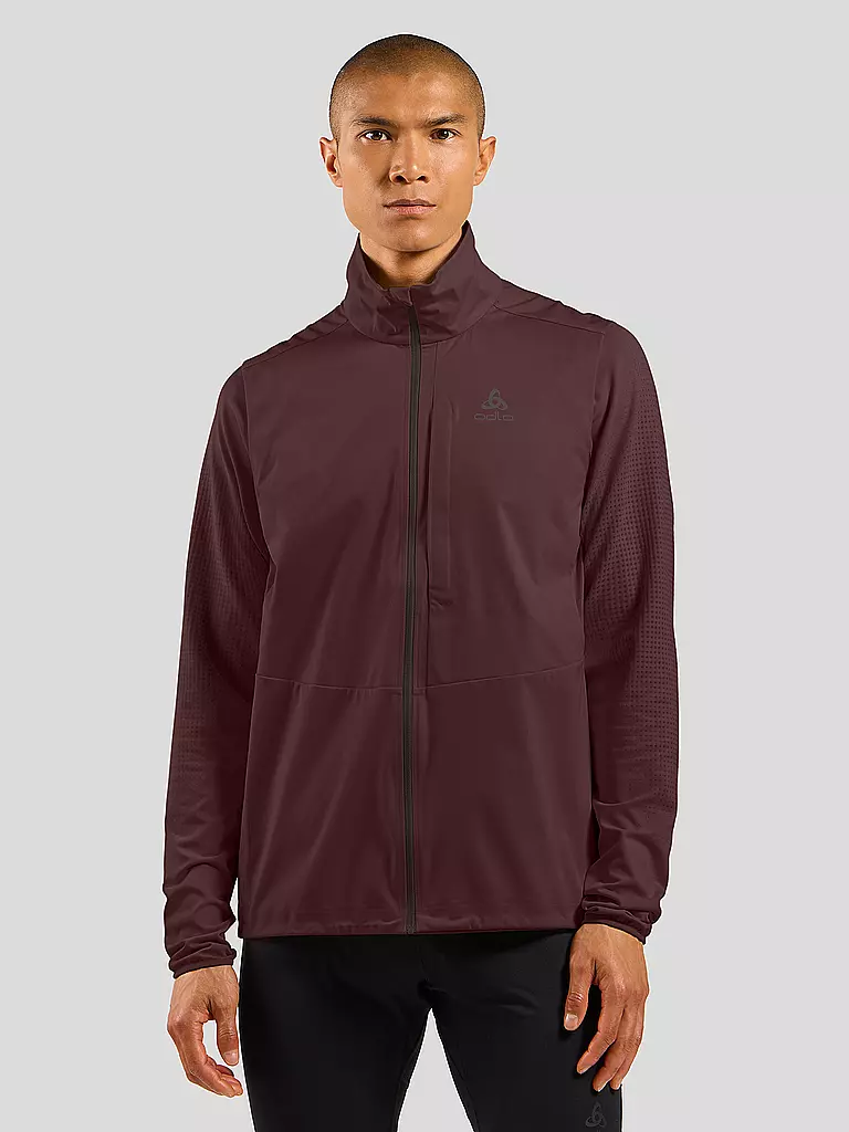 ODLO | Herren Softshell Laufjacke Zeroweight Warm | dunkelrot