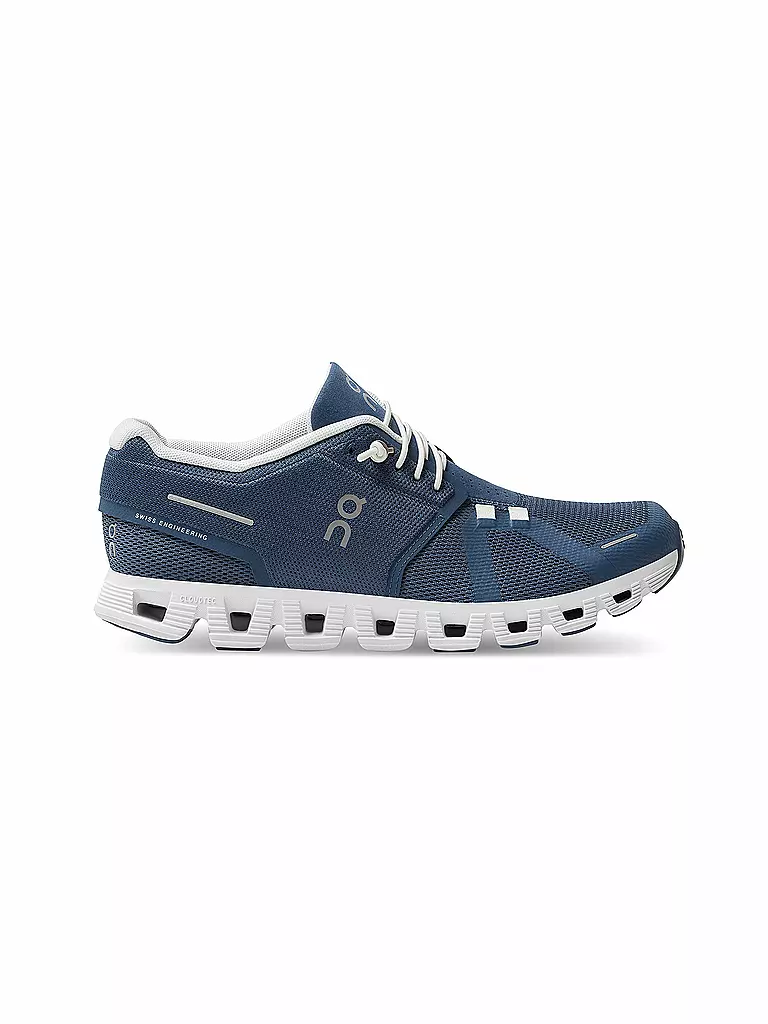 ON | Damen Freizeitschuhe Cloud 5 DENIM / WHITE | blau