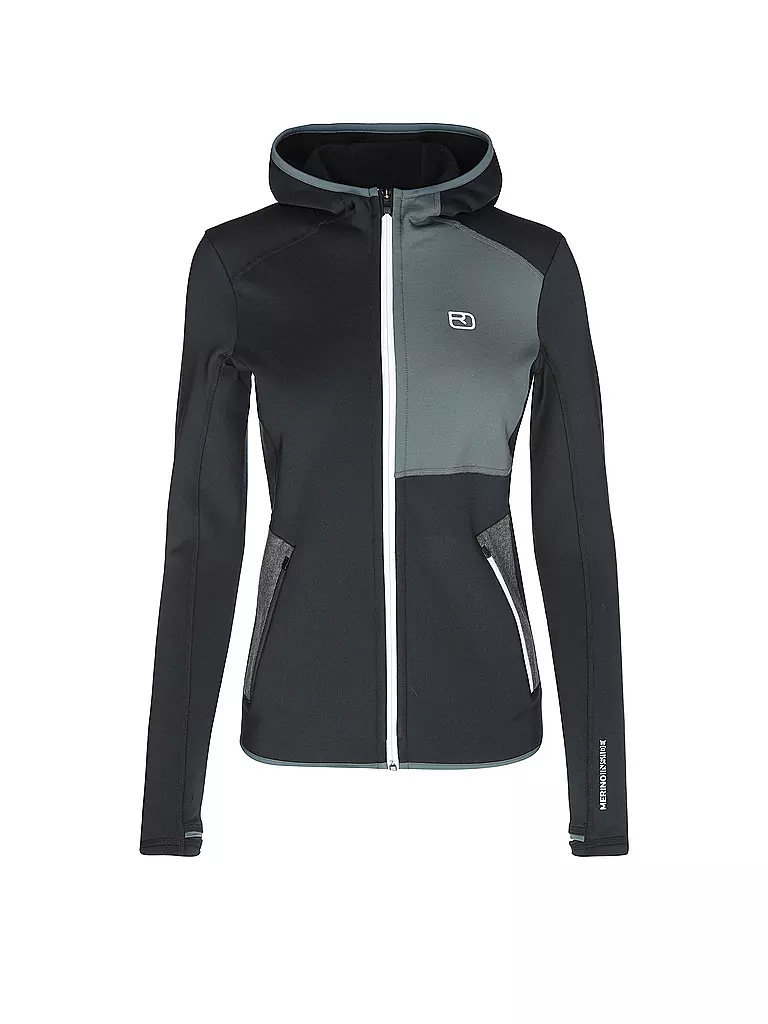 ORTOVOX | Damen Fleecejacke Hoodie | schwarz