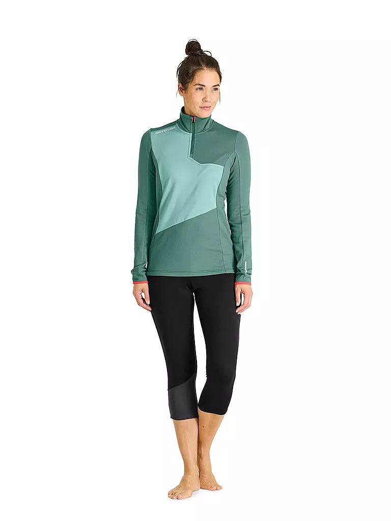 ORTOVOX | Damen Funktions Zipshirt FLeece Light | petrol