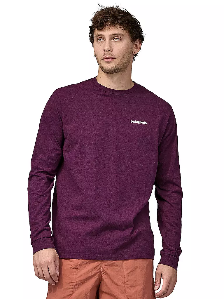 PATAGONIA | Herren Shirt P-6 Logo Responsibili-Longsleeve® | dunkelrot