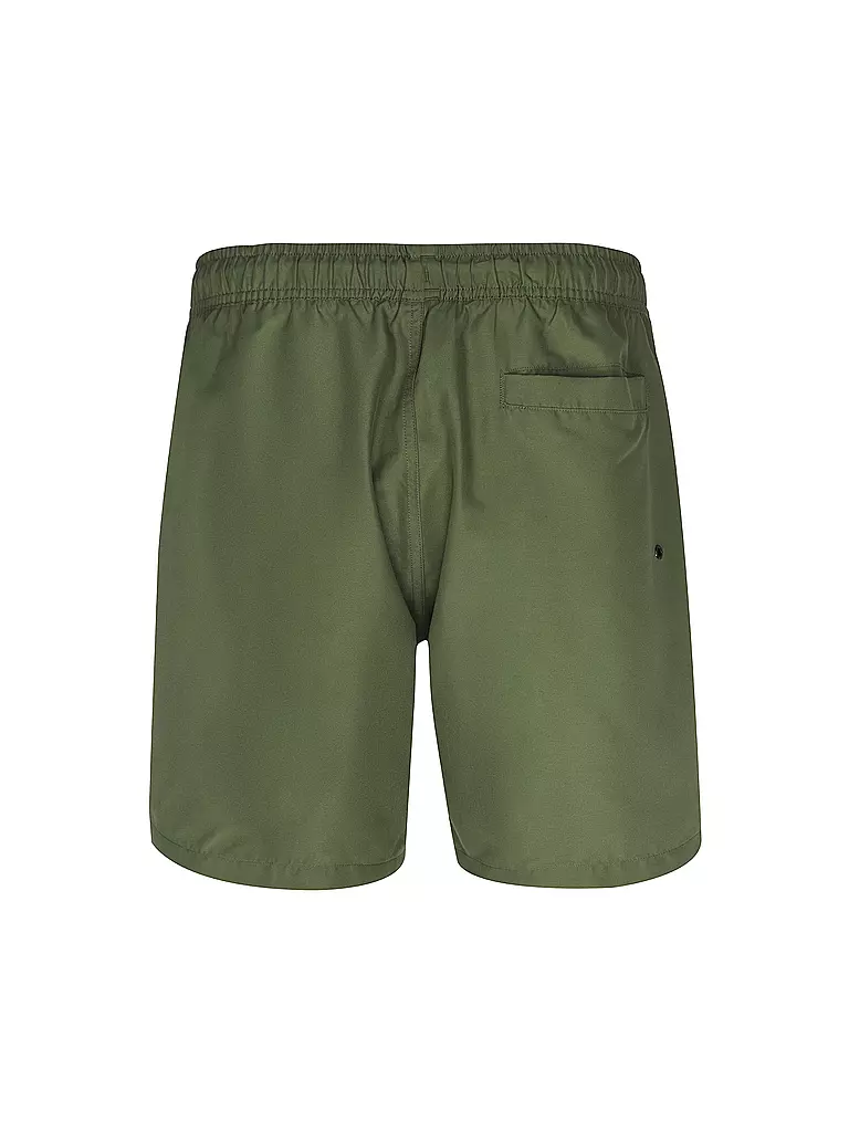 PAUL | Herren Badeshort Solid | dunkelgrün