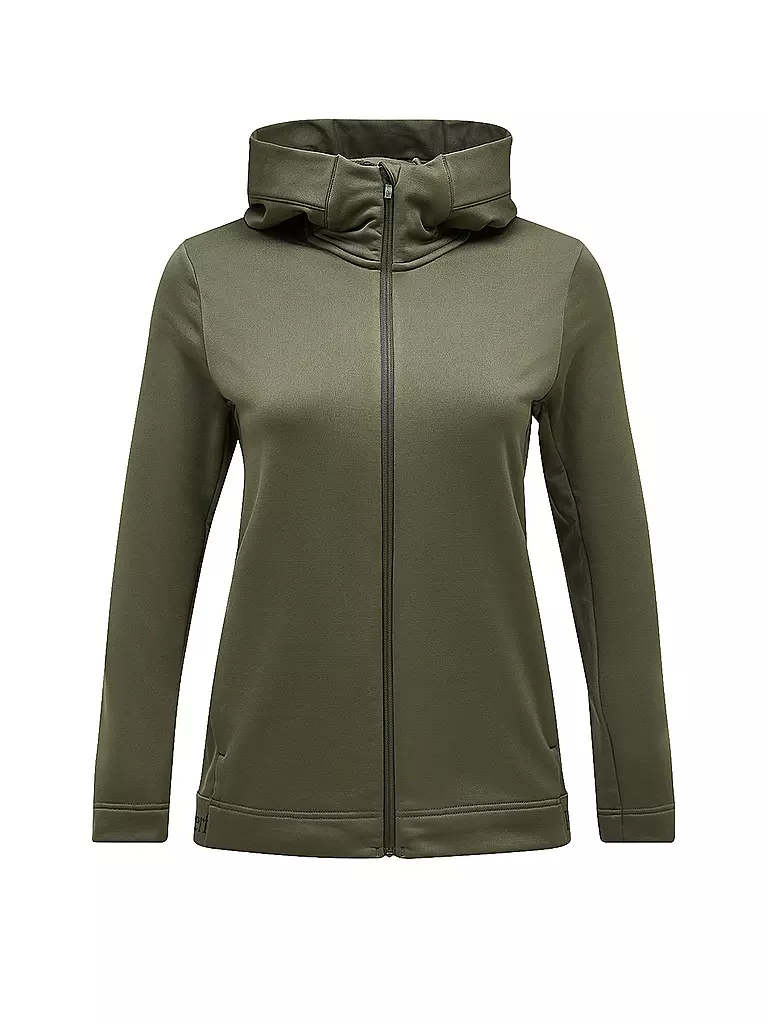 PEAK PERFORMANCE | Damen Unterziehjacke Rider Tech Zip Hoodie | olive