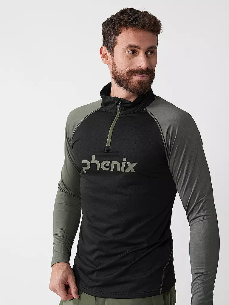 PHENIX | Herren Unterzieh Zipshirt | schwarz