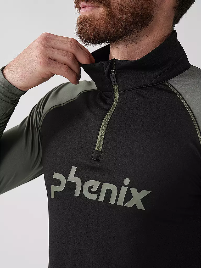 PHENIX | Herren Unterzieh Zipshirt | schwarz