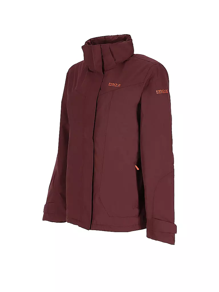 PRO-X ELEMENTS | Damen Regenjacke Cindy 2L Wattiert | beere