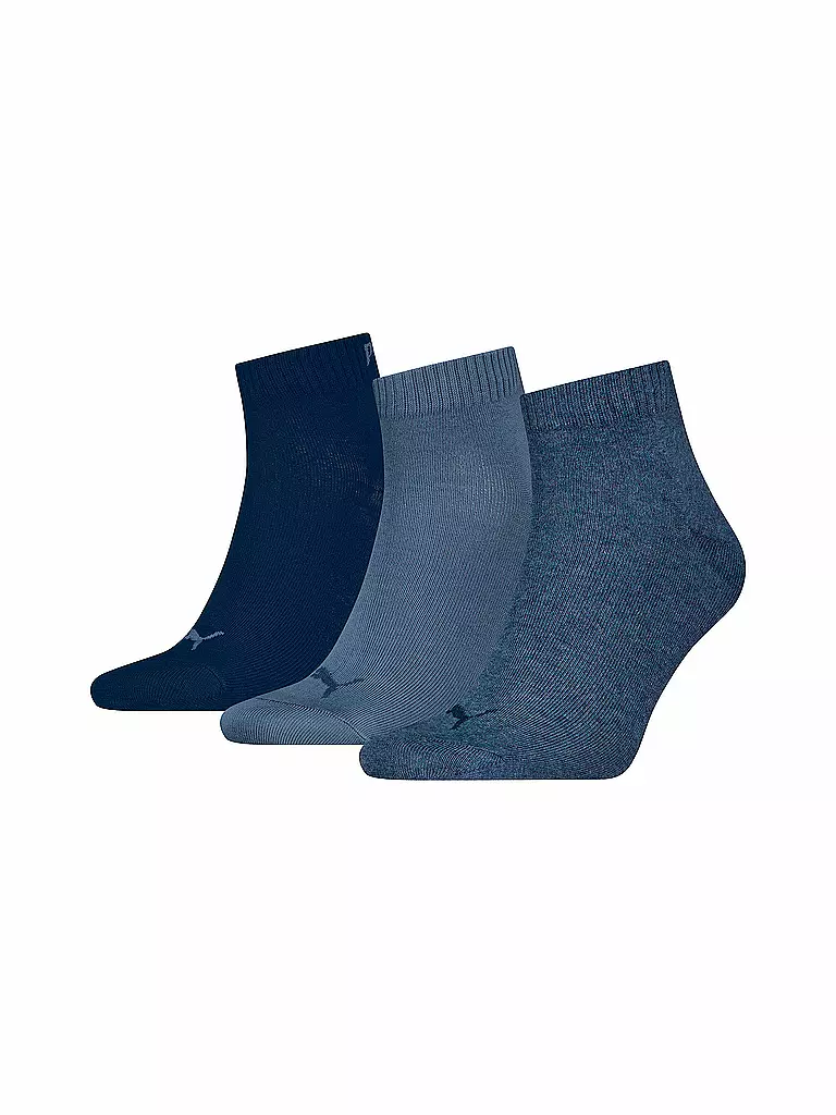 PUMA | Freizeitsocken Quarter Plain 3er Pkg. | dunkelblau