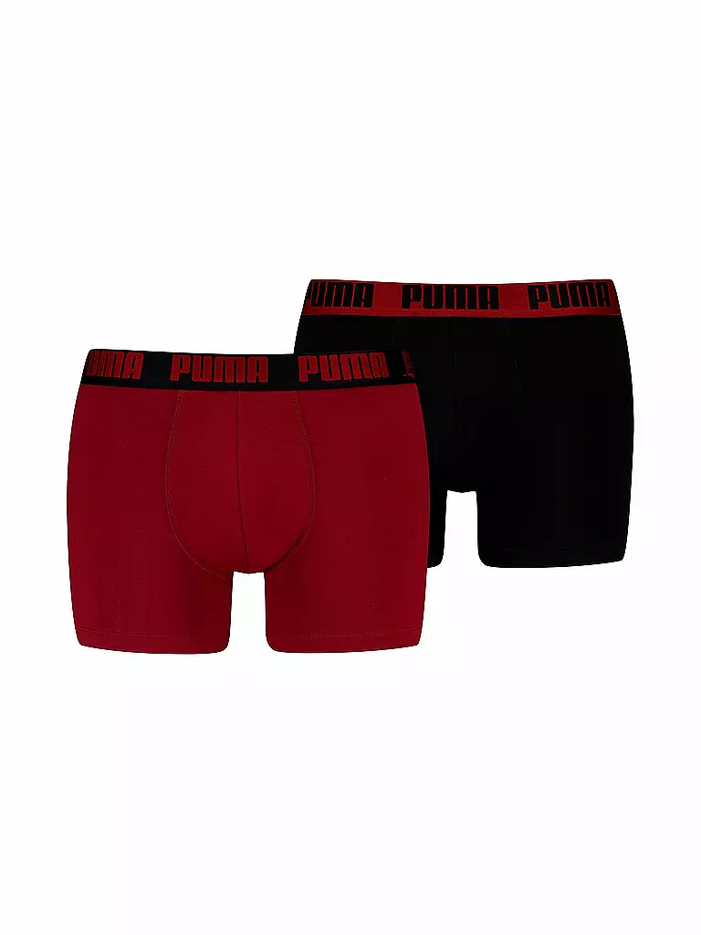 PUMA | Herren Boxershort Everyday Basic 2er Pkg. | dunkelrot