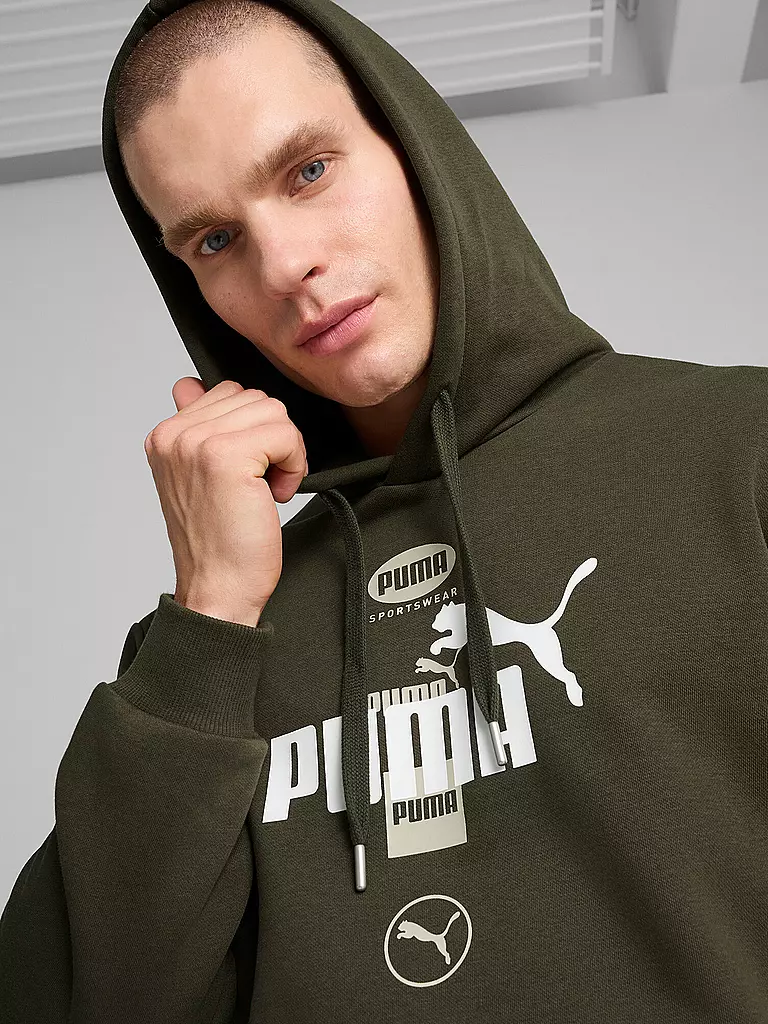 PUMA | Herren Hoodie Power Graphic Logo | olive