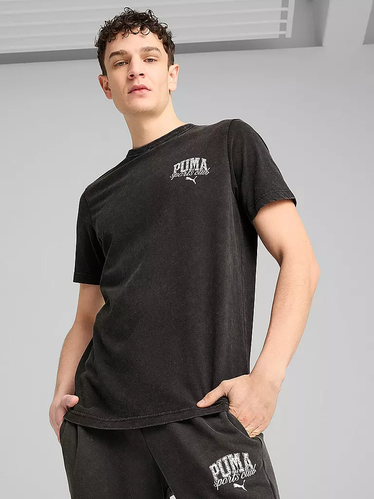 PUMA | Herren T-Shirt Class Washed | schwarz