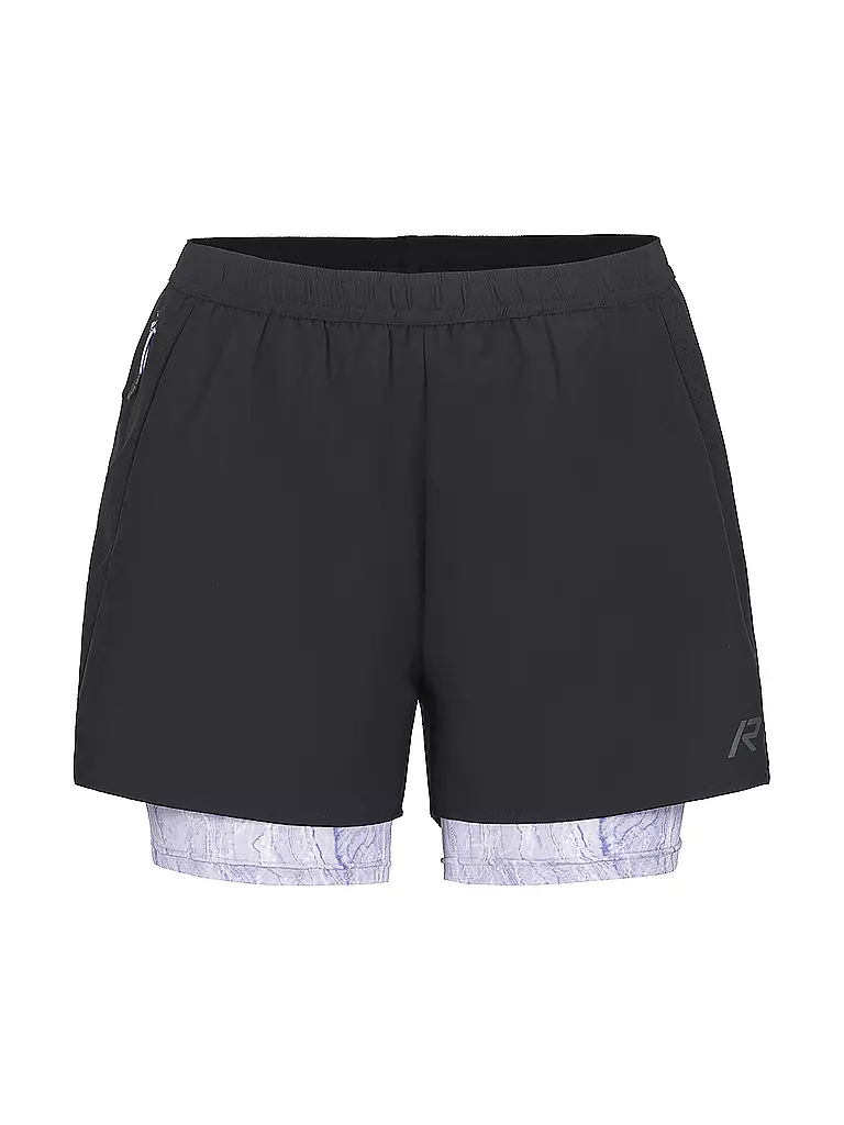 RUKKA | Damen Laufshort Makela Print 2in1 | schwarz