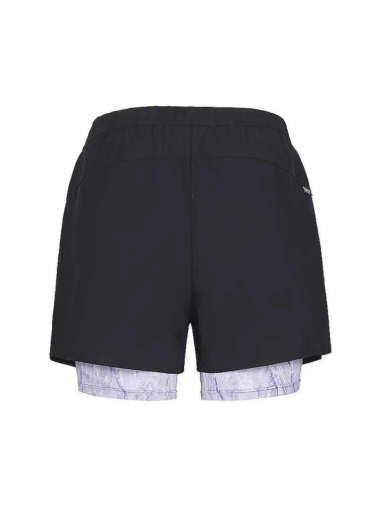 RUKKA | Damen Laufshort Makela Print 2in1 | schwarz