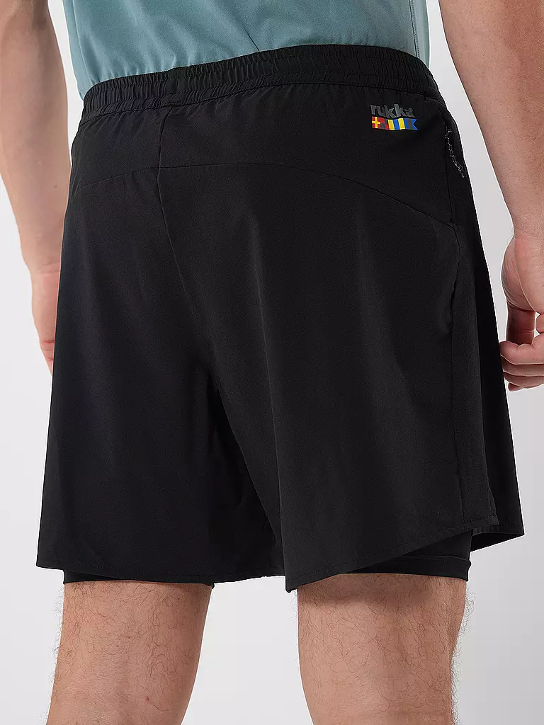 RUKKA | Herren 2in1 Laufshort Maaninka | schwarz