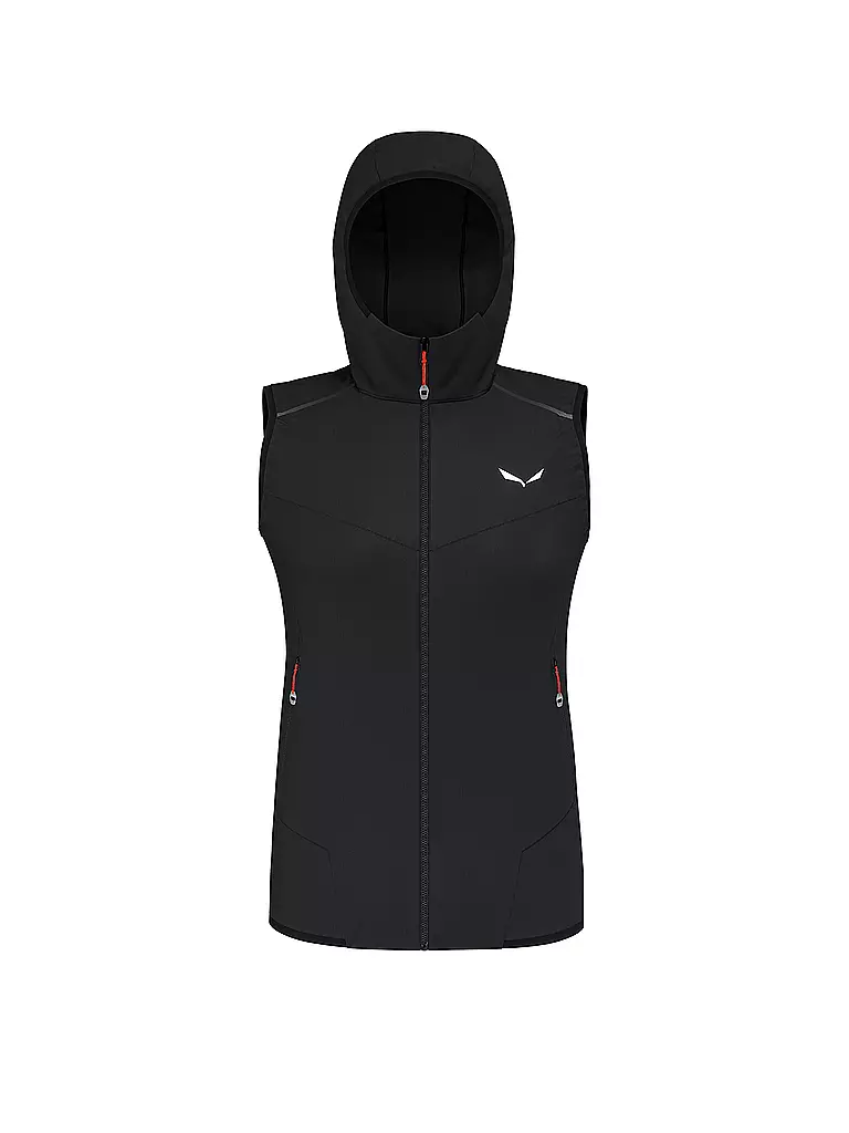 SALEWA | Damen Outdoorweste Pedroc Durastretch Light Hoodie | schwarz