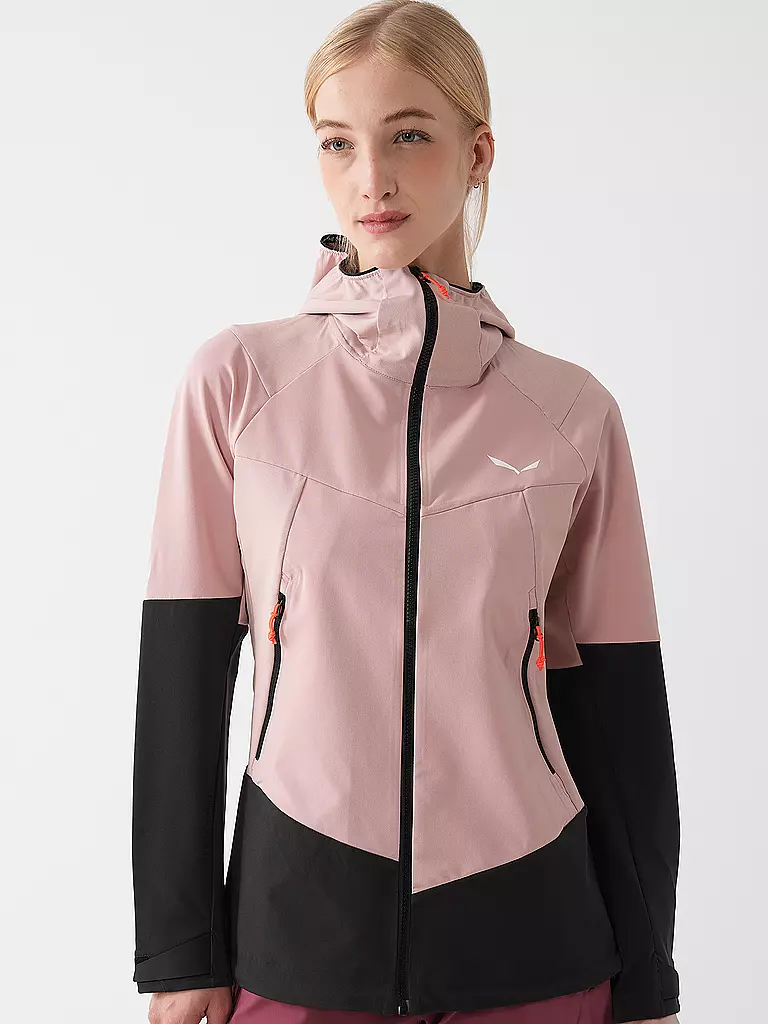 SALEWA | Damen Tourenjacke Sella Durastretch Hoodie | rosa