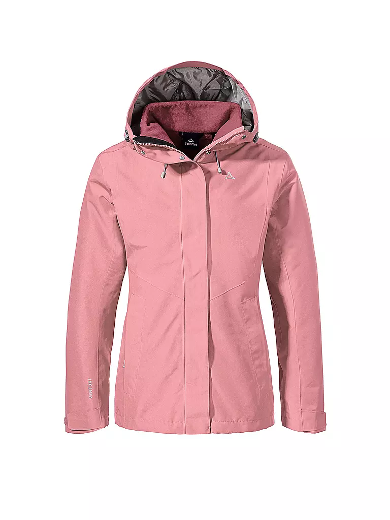 SCHÖFFEL | Damen Wanderjacke Okere 2L 3in1 Hoodie | rosa