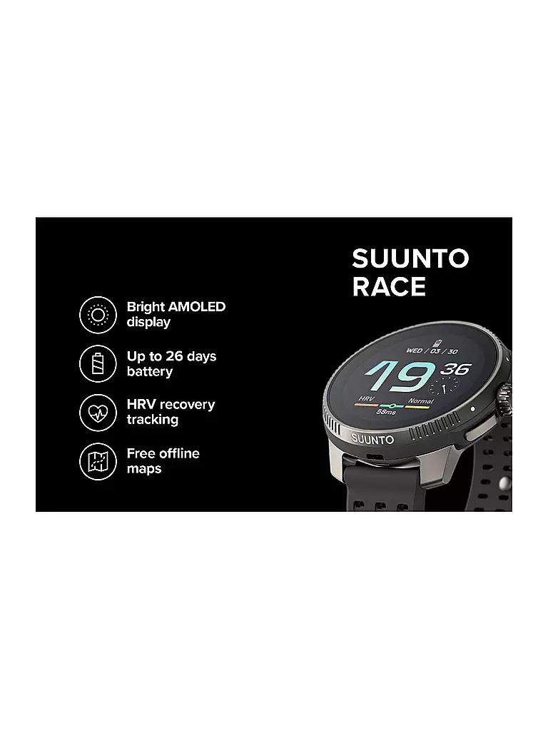 SUUNTO | GPS-Multisportuhr Suunto Race S Titanium Graphite  | grau