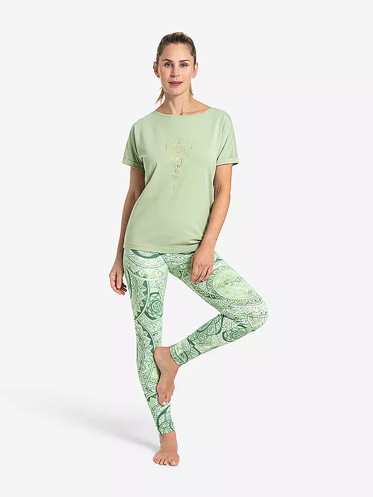 THE SPIRIT OF OM | Damen Yogashirt Eka Padma | hellgrün