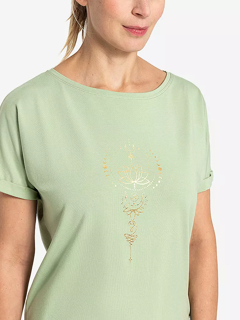 THE SPIRIT OF OM | Damen Yogashirt Eka Padma | hellgrün