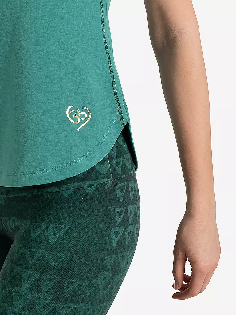 THE SPIRIT OF OM | Damen Yogashirt Raglan OM Herz | olive