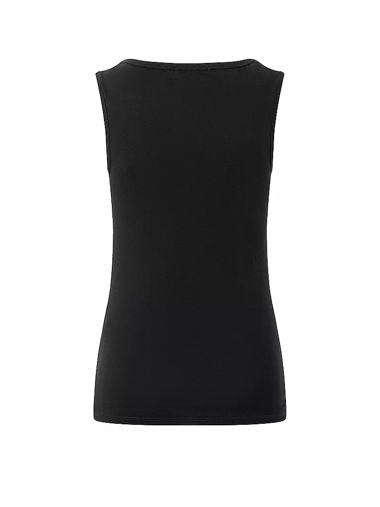 THE SPIRIT OF OM | Damen Yogatank Bambus High Neck | schwarz