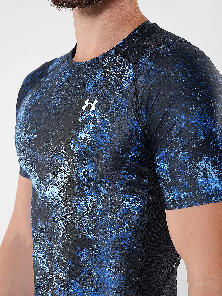 UNDER ARMOUR | Herren Fitnessshirt HeatGear® Iso-Chill Graphic | dunkelblau